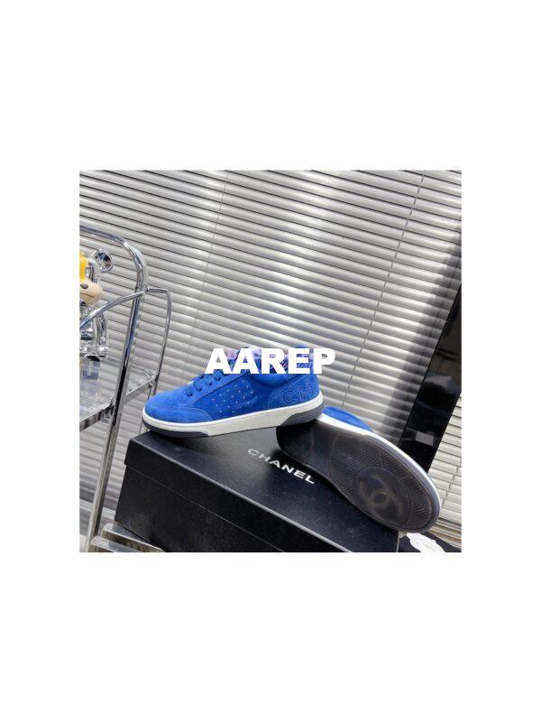 Replica Chanel Suede Calfskin Trainers G39225 Blue 8