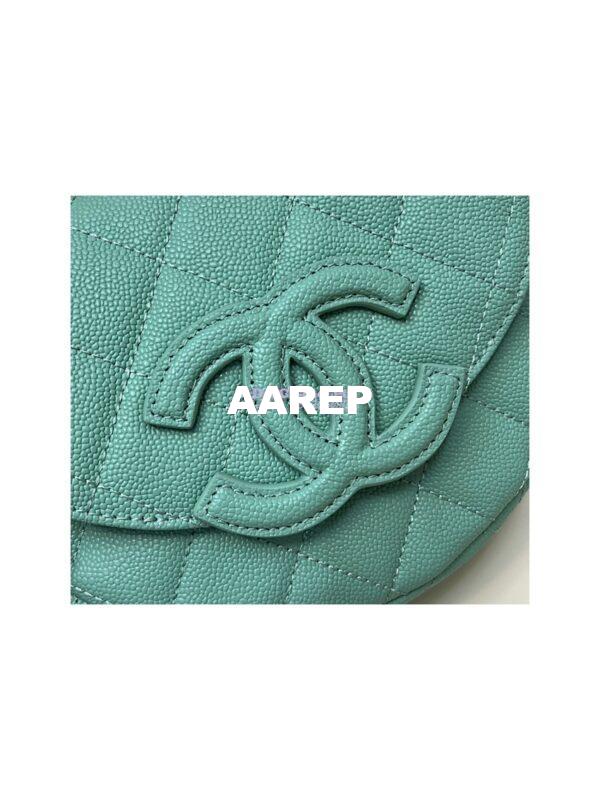 Replica Chanel Mini Messenger Bag Grained Calfskin AS3867 Light Green 7