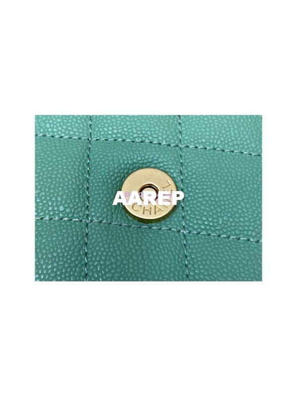 Replica Chanel Mini Messenger Bag Grained Calfskin AS3867 Light Green 11
