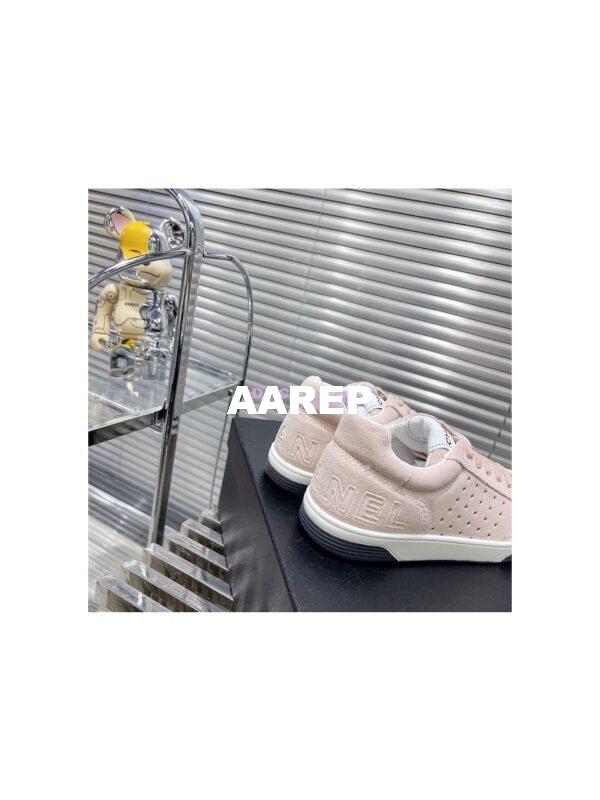 Replica Chanel Suede Calfskin Trainers G39225 Light Pink 4