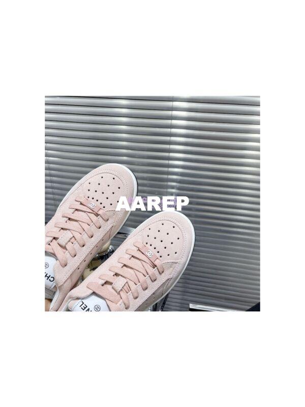 Replica Chanel Suede Calfskin Trainers G39225 Light Pink 8