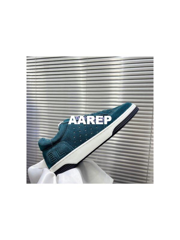 Replica Chanel Suede Calfskin Trainers G39225 Green 5