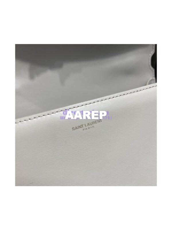 Replica YSL Saint Laurent Cassandra Medium Top Handle Bag In Smooth Leather 578000 White 9