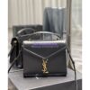 Replica YSL Saint Laurent Envelope Chain Wallet Grain De Poudre 393953 Black in black Hardware 2