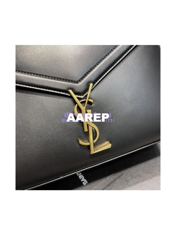 Replica YSL Saint Laurent Cassandra Medium Top Handle Bag In Smooth Leather 578000 Black 6