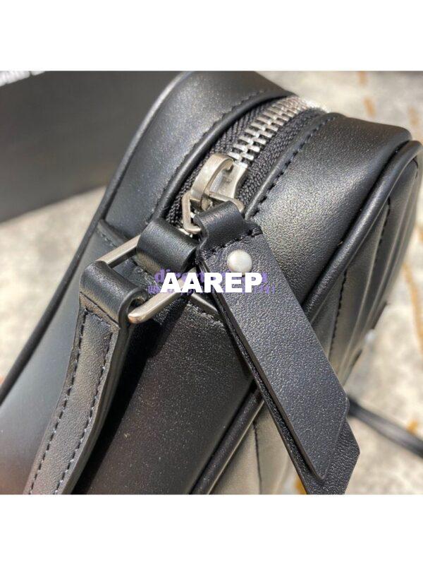 Replica YSL Saint Laurent LouLou Camera Bag in Matelassé Leather 520534 Black in Silver Hardware 10