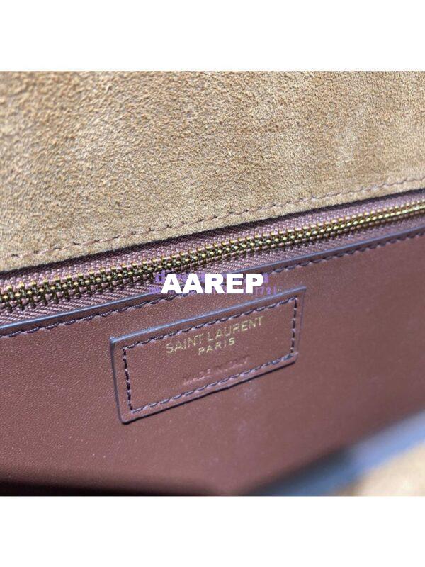 Replica Yves Saint Laurent YSL Carre Satchel In Suede 585060 Brown 11