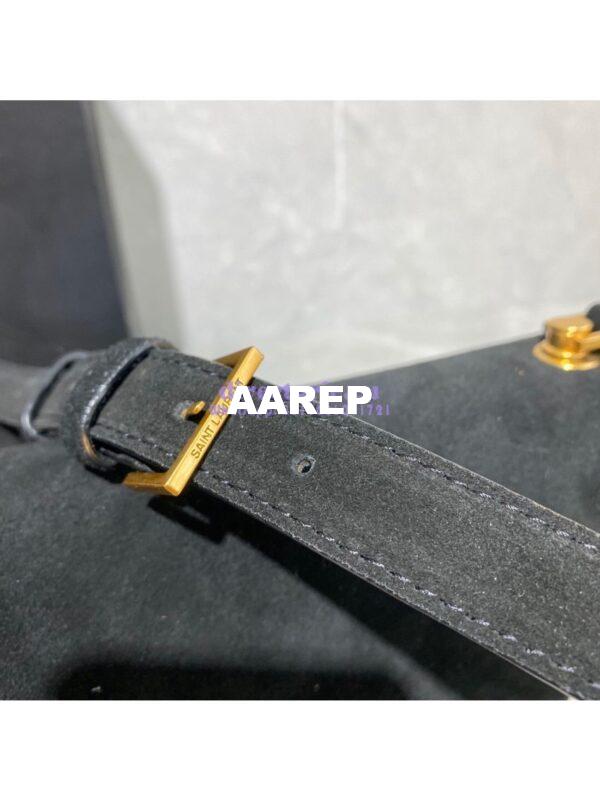 Replica Yves Saint Laurent YSL Carre Satchel In Suede 585060 Black 11