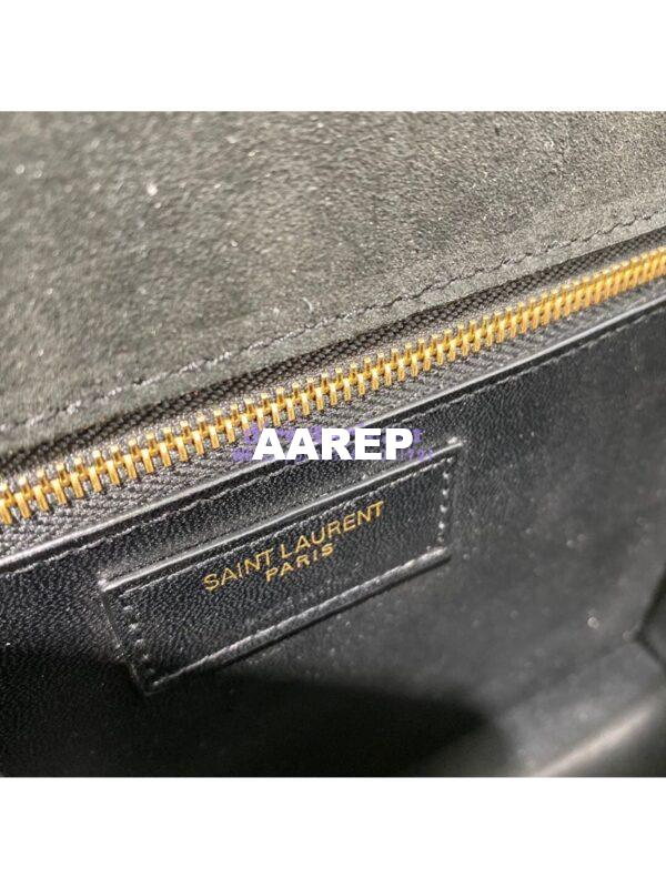 Replica Yves Saint Laurent YSL Carre Satchel In Suede 585060 Black 12