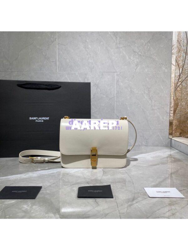 Replica Yves Saint Laurent YSL Carre Satchel In Smooth Leather 585060 Blanc 4