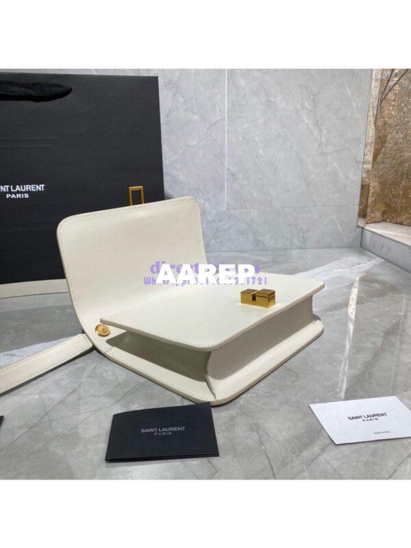 Replica Yves Saint Laurent YSL Carre Satchel In Smooth Leather 585060 Blanc 7