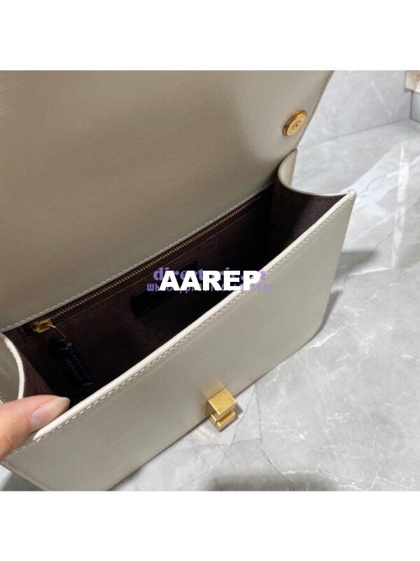 Replica Yves Saint Laurent YSL Carre Satchel In Smooth Leather 585060 Blanc 8
