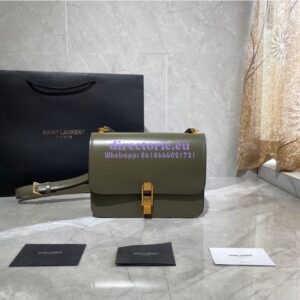 Replica Yves Saint Laurent YSL Carre Satchel In Smooth Leather 585060 Green