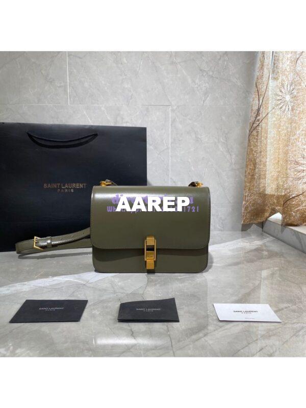 Replica Yves Saint Laurent YSL Carre Satchel In Smooth Leather 585060 Green 3
