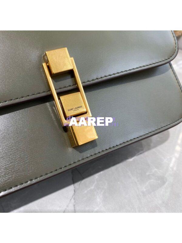 Replica Yves Saint Laurent YSL Carre Satchel In Smooth Leather 585060 Green 5