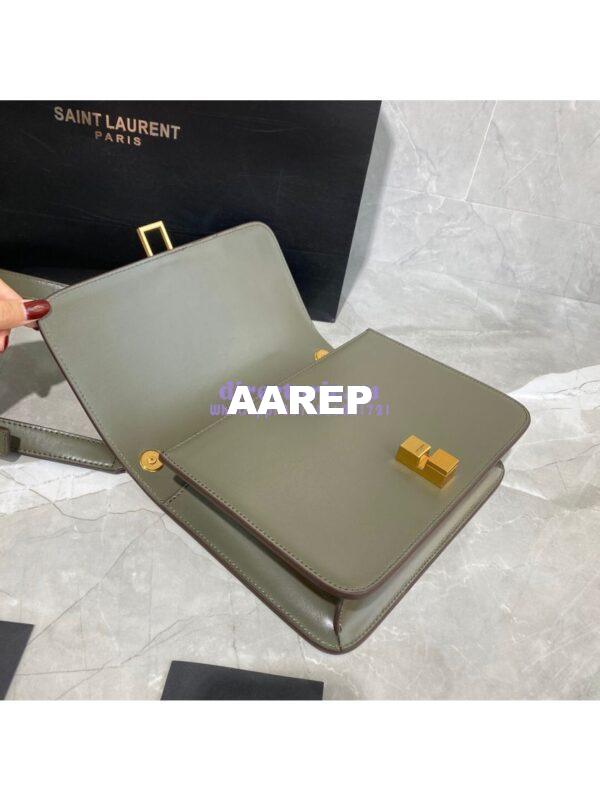 Replica Yves Saint Laurent YSL Carre Satchel In Smooth Leather 585060 Green 7