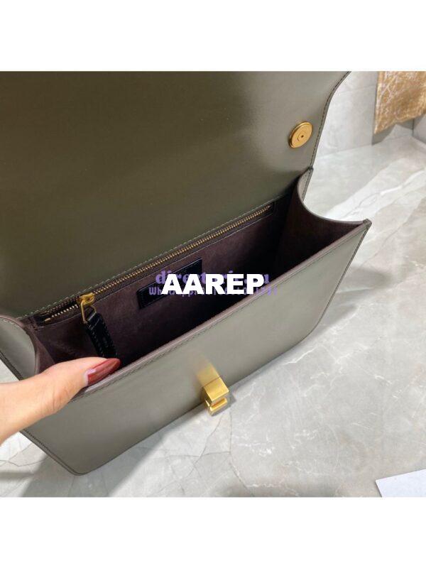 Replica Yves Saint Laurent YSL Carre Satchel In Smooth Leather 585060 Green 8