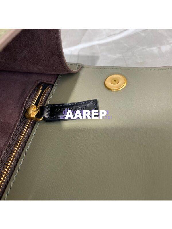 Replica Yves Saint Laurent YSL Carre Satchel In Smooth Leather 585060 Green 11
