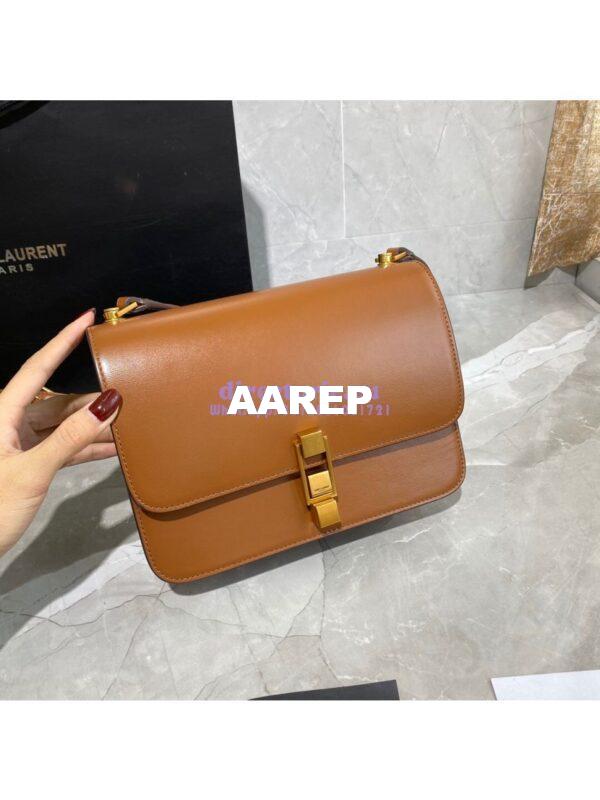 Replica Yves Saint Laurent YSL Carre Satchel In Smooth Leather 585060 Brown 4