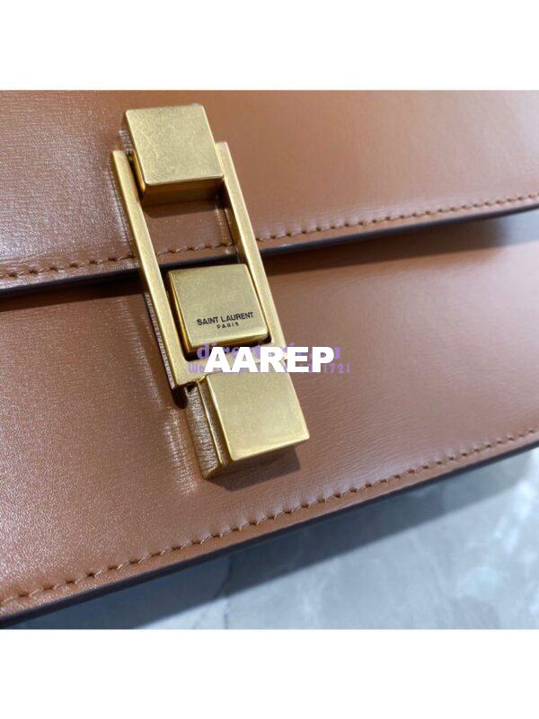 Replica Yves Saint Laurent YSL Carre Satchel In Smooth Leather 585060 Brown 6