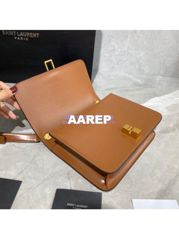 Replica Yves Saint Laurent YSL Carre Satchel In Smooth Leather 585060 Brown 8