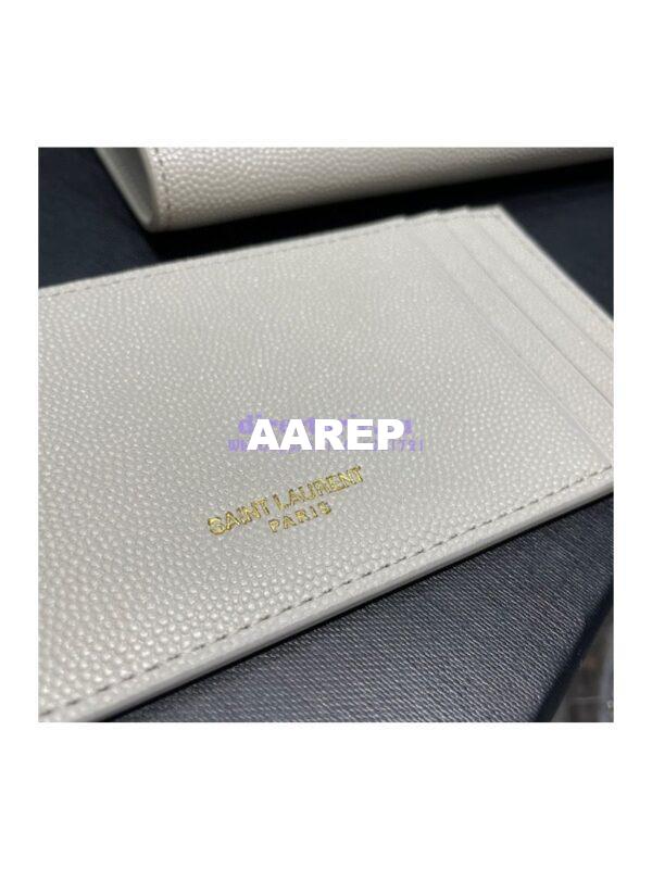 Replica YSL Saint Laurent Uptown Chain Wallet In Grain De Poudre Embossed Leather 6077881 White 8