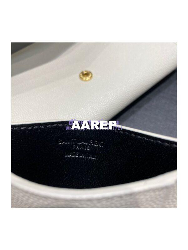 Replica YSL Saint Laurent Uptown Chain Wallet In Grain De Poudre Embossed Leather 6077881 White 9