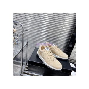 Replica Chanel Suede Calfskin Trainers G39225 Beige 2