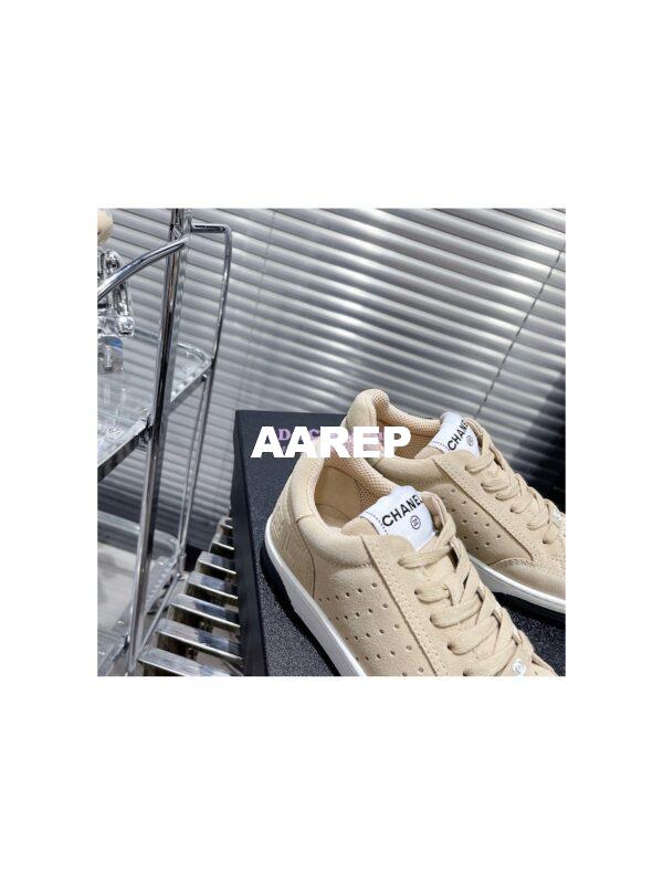Replica Chanel Suede Calfskin Trainers G39225 Beige 11