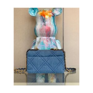 Replica Chanel 22P 19 Flap Bag Denim with Gold Hardware AS1160 2
