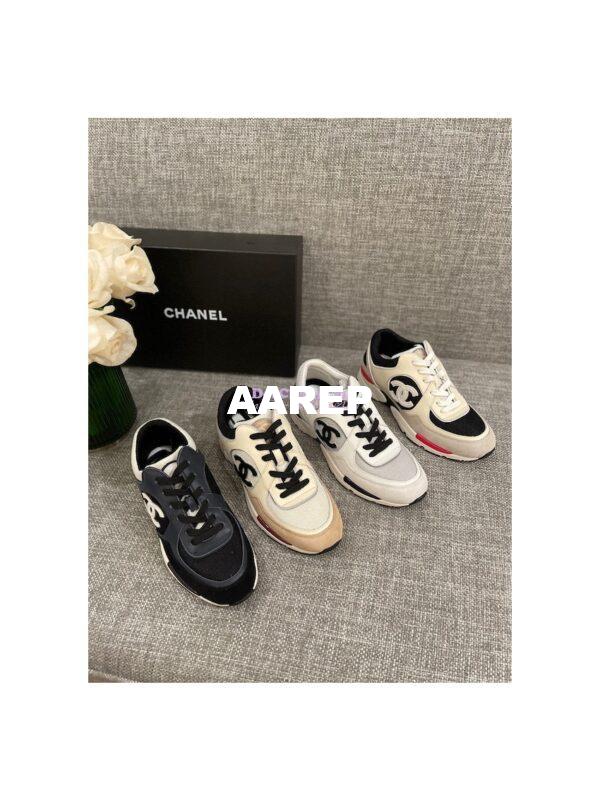 Replica Chanel Calfskin, Mesh & Suede Calfskin Trainers G39066 T04 3