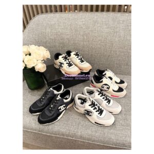 Replica Chanel Calfskin, Mesh & Suede Calfskin Trainers G39066 T04 2