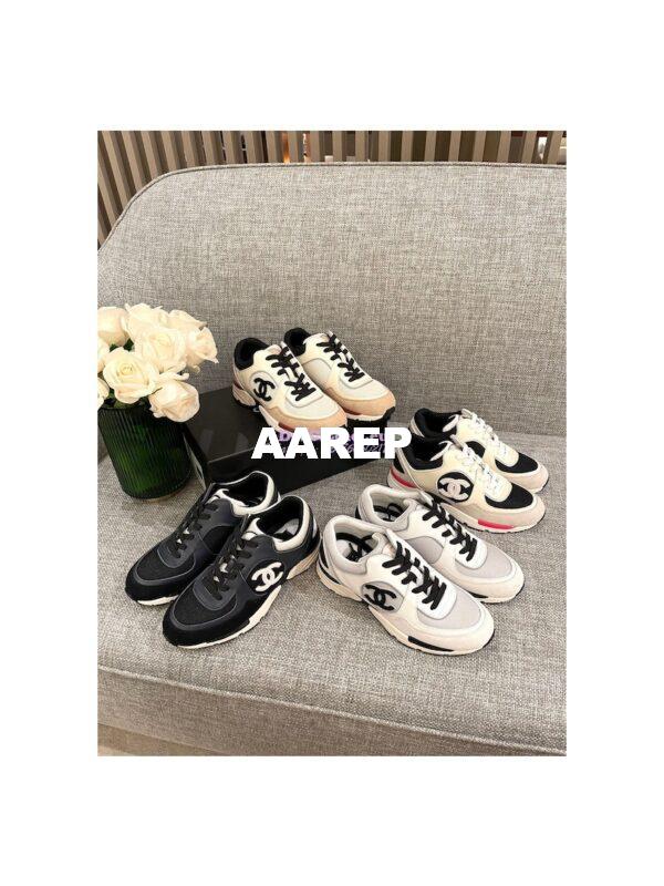 Replica Chanel Calfskin, Mesh & Suede Calfskin Trainers G39066 T04 4
