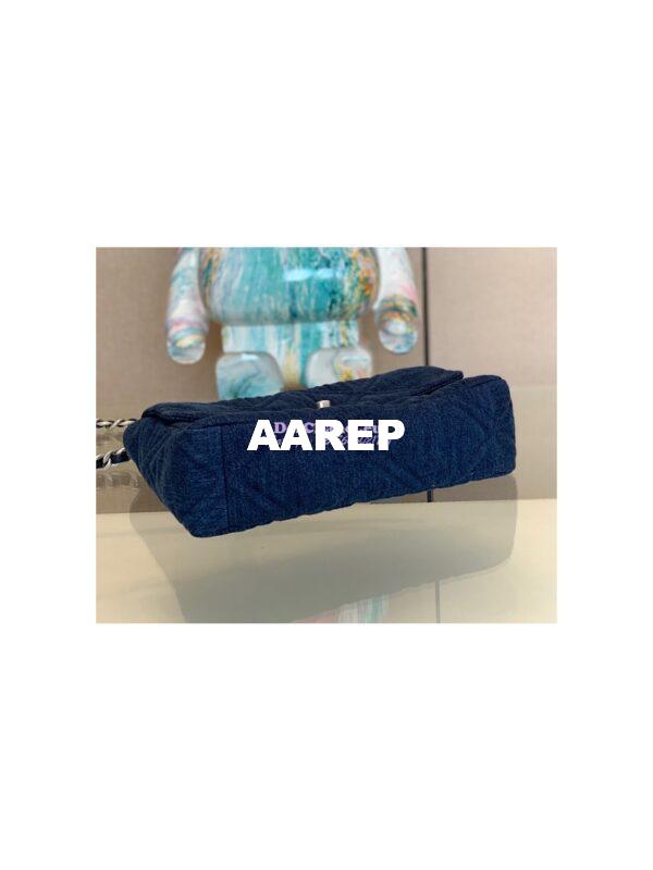 Replica Chanel 19 Large Flap Bag AS1161 Denim Blue Jean with Silver 8