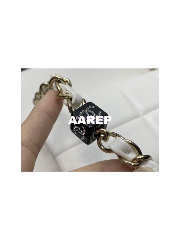 Replica Chanel Mini Flap Bag in Lambskin and Resin AS3744 White 7