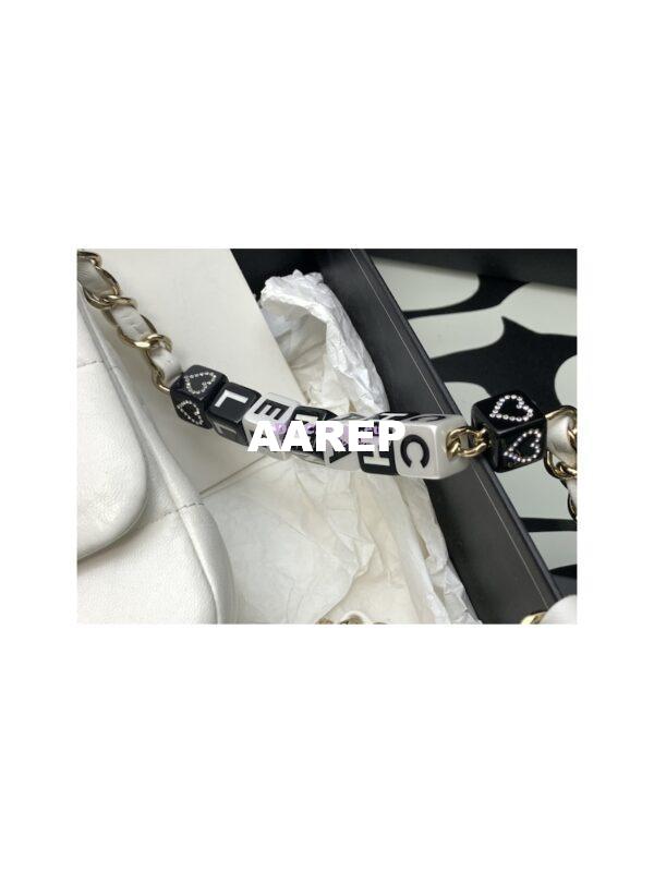 Replica Chanel Mini Flap Bag in Lambskin and Resin AS3744 White 8