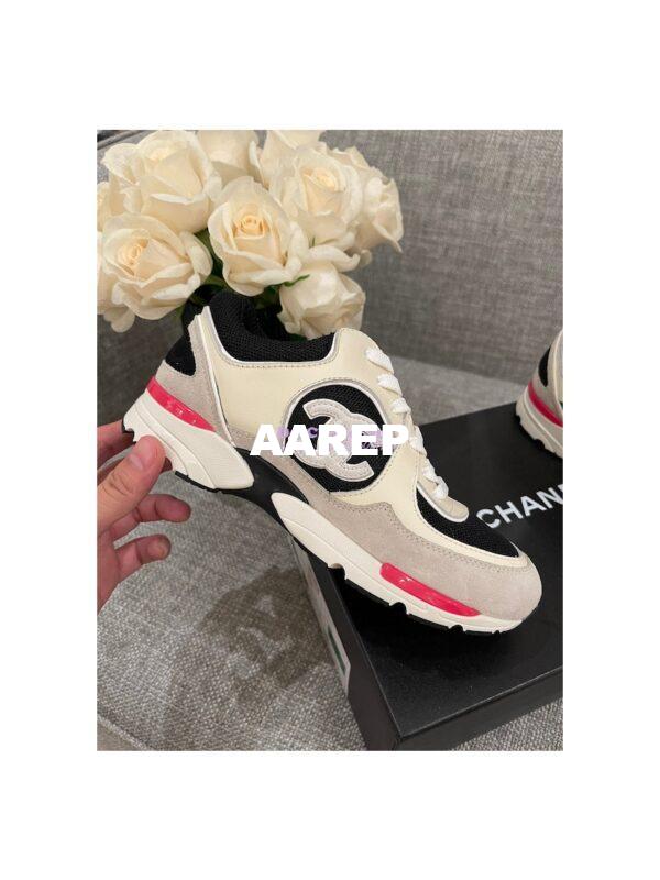 Replica Chanel Calfskin, Mesh & Suede Calfskin Trainers G39066 T01 3