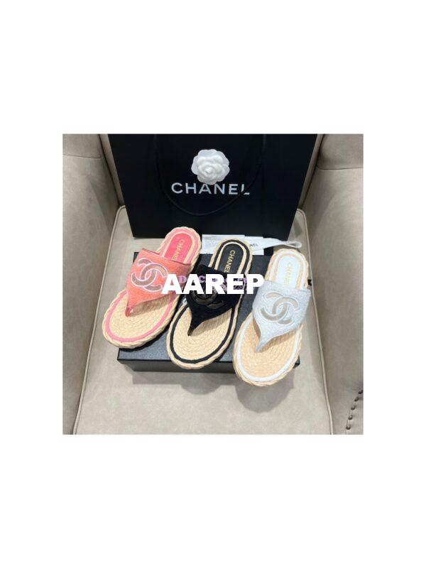 Replica Chanel 22SS Espadrilles Tweed Sandals G38947