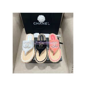 Replica Chanel 22SS Espadrilles Tweed Sandals G38947 2