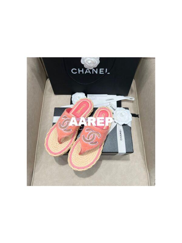 Replica Chanel 22SS Espadrilles Tweed Sandals G38947 3