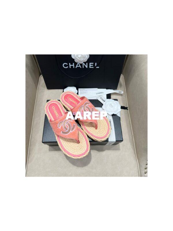 Replica Chanel 22SS Espadrilles Tweed Sandals G38947 4