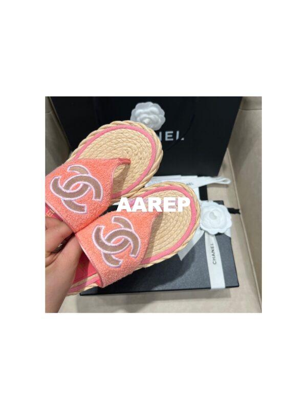 Replica Chanel 22SS Espadrilles Tweed Sandals G38947 5