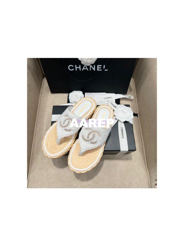 Replica Chanel 22SS Espadrilles Tweed Sandals G38947 10