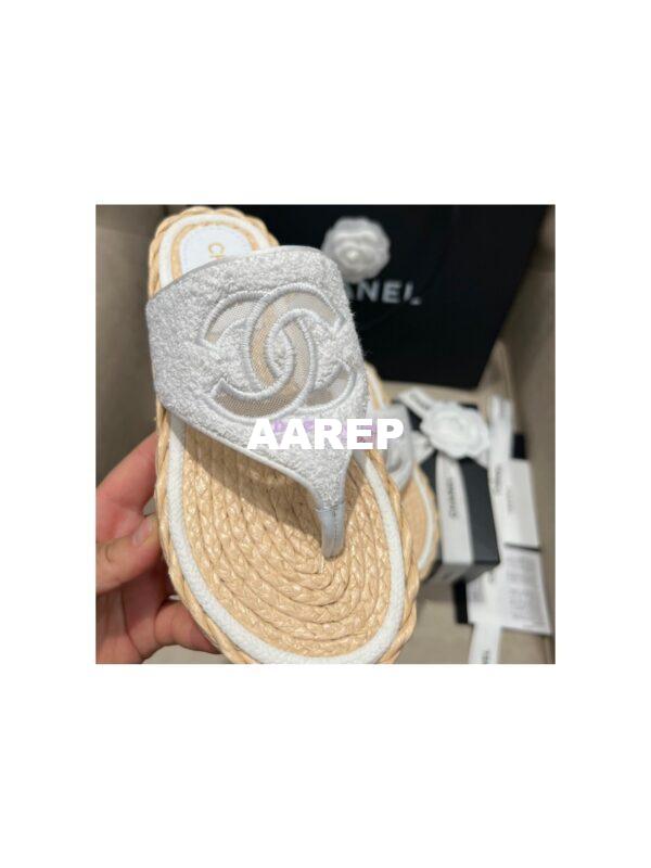 Replica Chanel 22SS Espadrilles Tweed Sandals G38947 12
