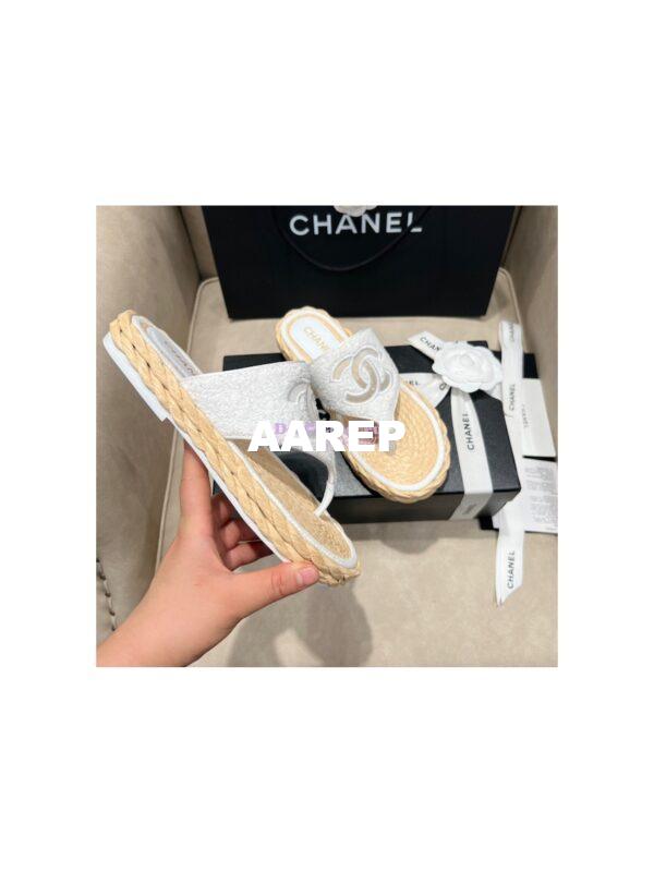 Replica Chanel 22SS Espadrilles Tweed Sandals G38947 13