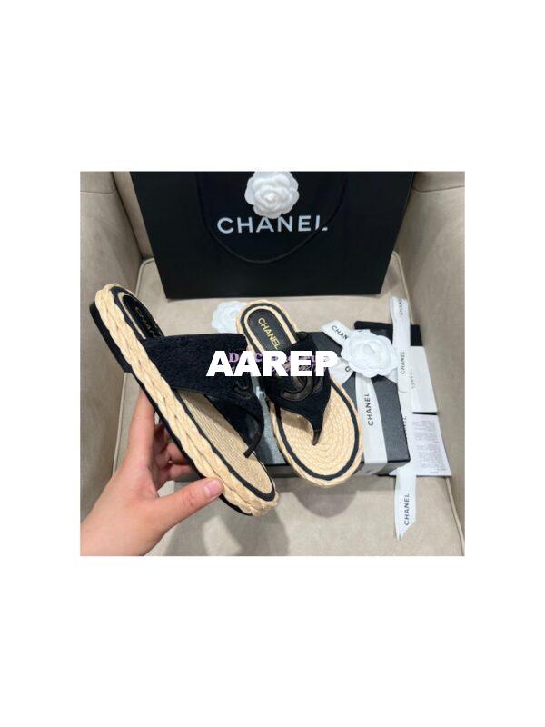 Replica Chanel 22SS Espadrilles Tweed Sandals G38947 18