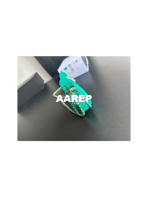 Replica Chanel 23P Mini Hobo Bag Lambskin AS3232 Green (Limited Edition) 6