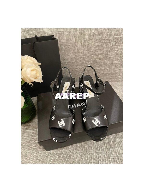 Replica Chanel 22SS Printed Lambskin 30mm 65mm G38976 G38974 Black 12