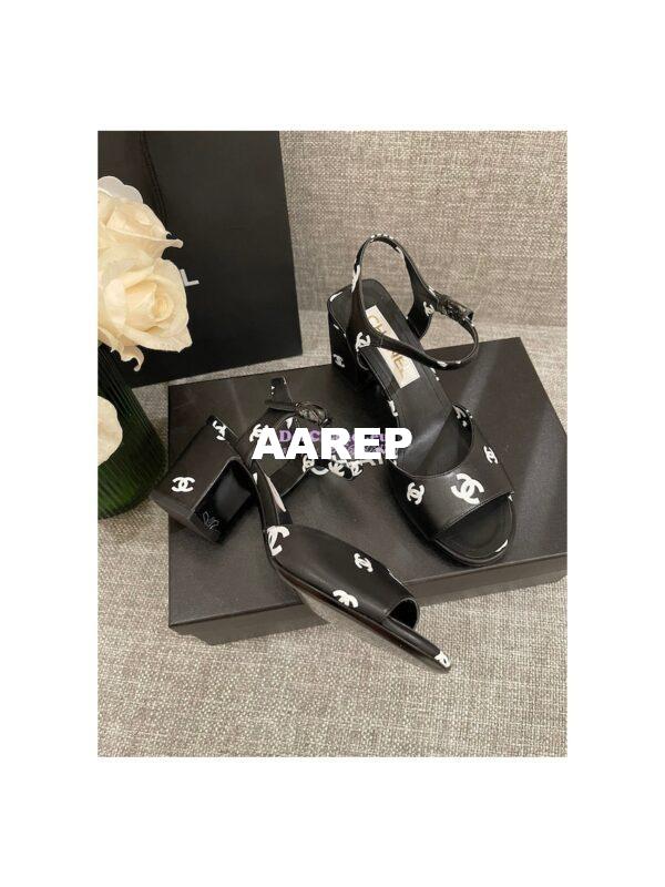 Replica Chanel 22SS Printed Lambskin 30mm 65mm G38976 G38974 Black 15