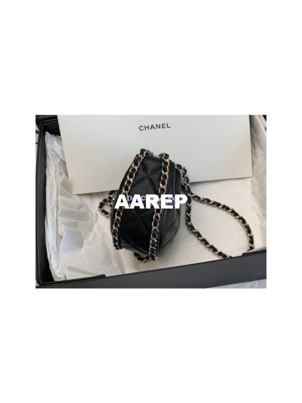 Replica Chanel 23P Mini Hobo Bag Lambskin AS3232 Black (Limited Edition) 6